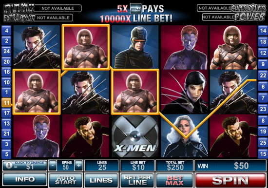 x men slot