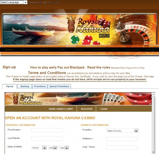 Royal Kahuna Casino