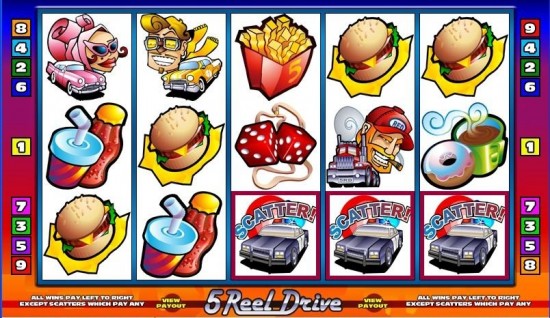 5 reel drive video slot