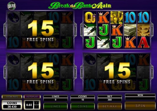 break da bank again II slot machine