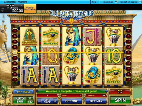 cleopatra treasure slot