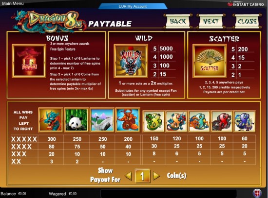 dragon 8s slot machine