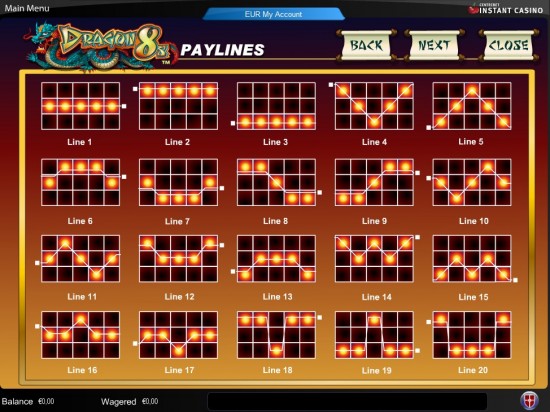 dragon 8s video slot