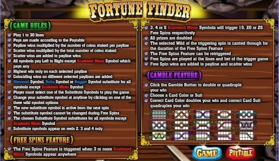 fortune finder video slot