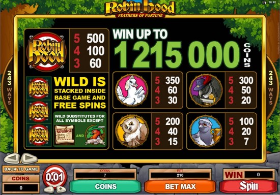 robin hood fathers of fortune video slot