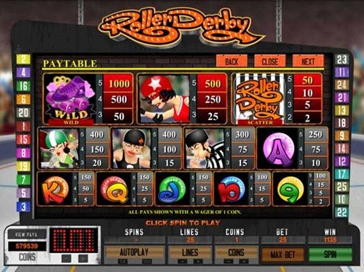 roller derby slot machine