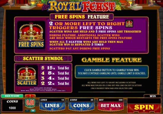 royal feast video slot