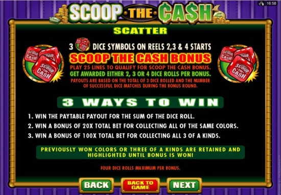 scoop the cash slot machine