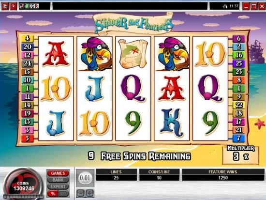 shiver me feathers video slot