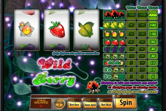 wild berry 3 reel slot