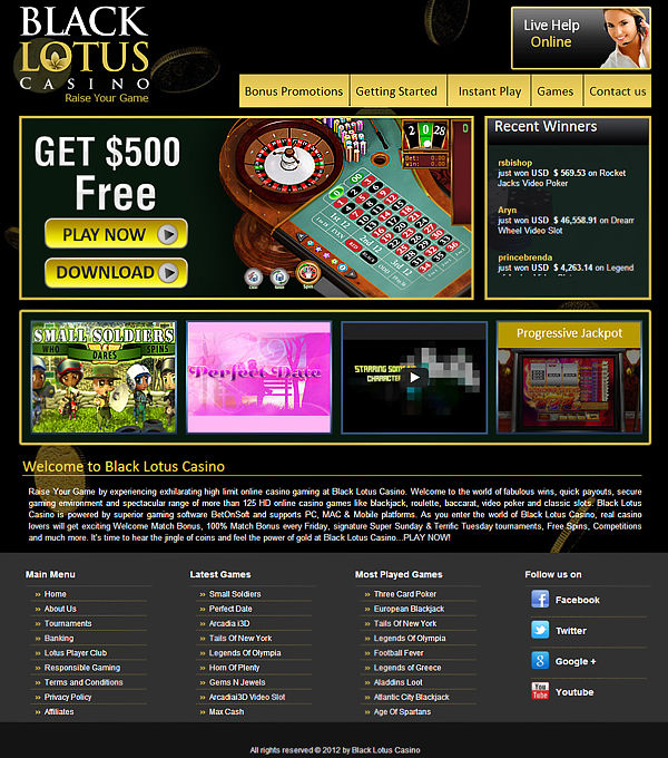 No Deposit Bonus For Black Lotus Casino