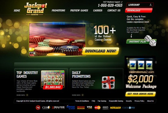 Jackpot Grand Casino no deposit bonus codes