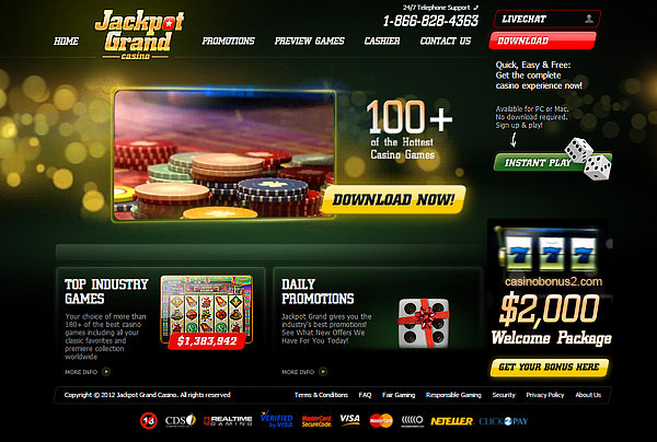 Jackpot Grand Casino no deposit bonus codes