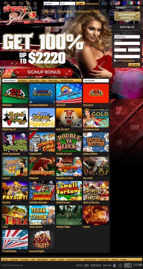 Cherry Gold Casino 2024 Review No Deposit Bonus Codes
