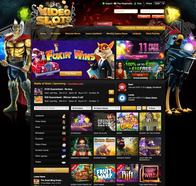 video slots casino