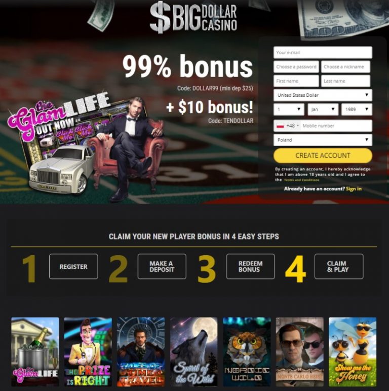 Big Dollar Casino 2024 Review No Deposit Bonus Codes