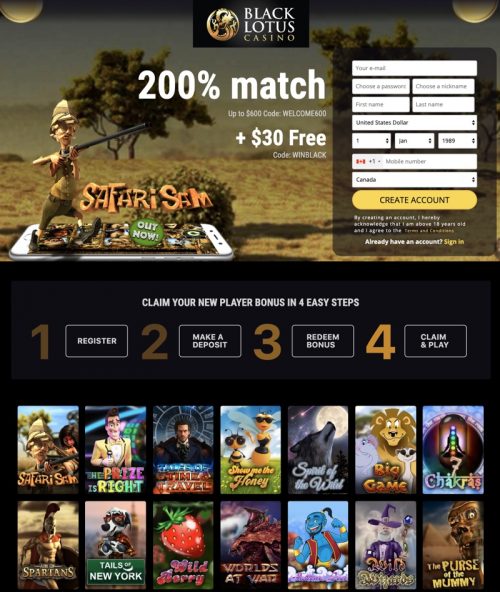 Black Lotus Casino 2024 Review No Deposit Bonus Codes