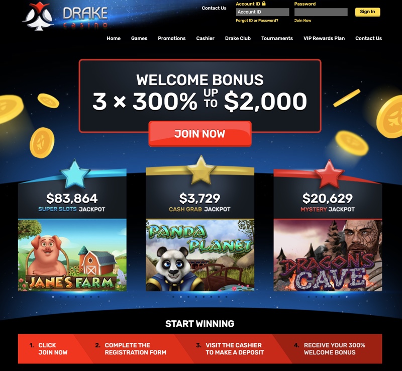 drake casino no deposit bonus