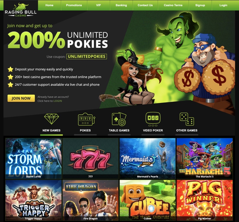 Raging Bull Casino 2020 | Review | No Deposit Bonus Codes